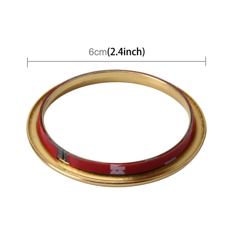 4 PCS Car Outlet Decorative Rings Aluminum Alloy Air Outlet Chrome Trim Ring Car Dashboard Air Vents Cover Sticker Decoration for Audi A3(Gold) - Decoration Rings by buy2fix | Online Shopping UK | buy2fix