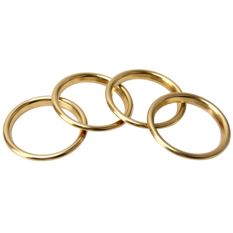 4 PCS Car Outlet Decorative Rings Aluminum Alloy Air Outlet Chrome Trim Ring Car Dashboard Air Vents Cover Sticker Decoration for Audi A3(Gold) - Decoration Rings by buy2fix | Online Shopping UK | buy2fix