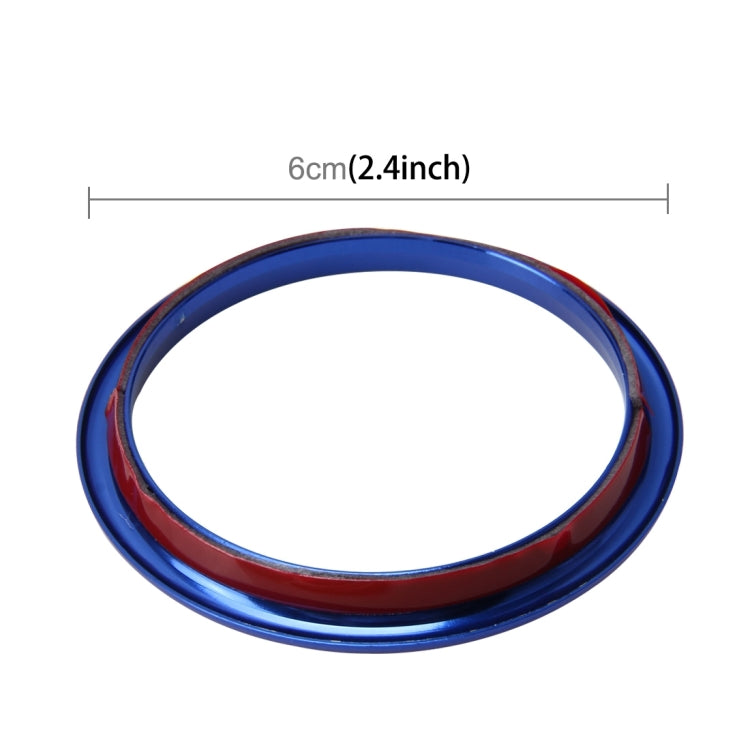 4 PCS Car Outlet Decorative Rings Aluminum Alloy Air Outlet Chrome Trim Ring Car Dashboard Air Vents Cover Sticker Decoration for Audi A3(Blue) - Decoration Rings by buy2fix | Online Shopping UK | buy2fix