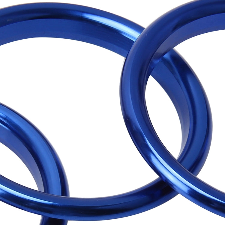 4 PCS Car Outlet Decorative Rings Aluminum Alloy Air Outlet Chrome Trim Ring Car Dashboard Air Vents Cover Sticker Decoration for Audi A3(Blue) - Decoration Rings by buy2fix | Online Shopping UK | buy2fix