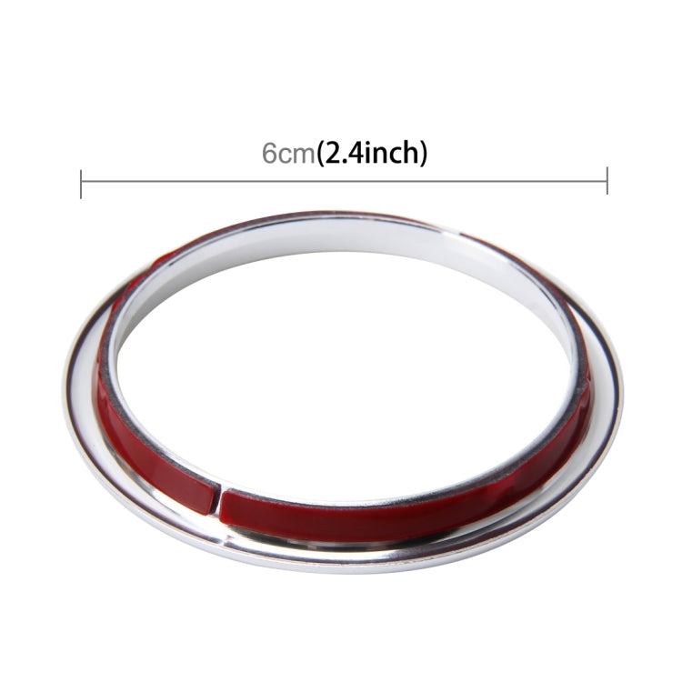 4 PCS Car Outlet Decorative Rings Aluminum Alloy Air Outlet Chrome Trim Ring Car Dashboard Air Vents Cover Sticker Decoration for Audi A3(Silver) - Decoration Rings by buy2fix | Online Shopping UK | buy2fix