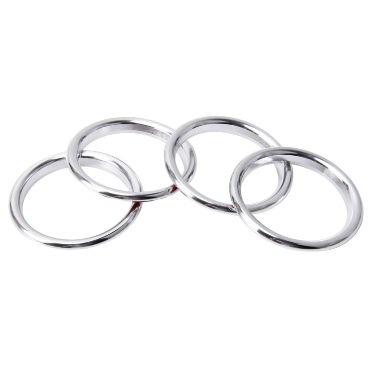 4 PCS Car Outlet Decorative Rings Aluminum Alloy Air Outlet Chrome Trim Ring Car Dashboard Air Vents Cover Sticker Decoration for Audi A3(Silver) - Decoration Rings by buy2fix | Online Shopping UK | buy2fix