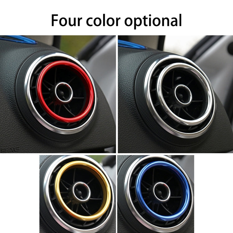 4 PCS Car Outlet Decorative Rings Aluminum Alloy Air Outlet Chrome Trim Ring Car Dashboard Air Vents Cover Sticker Decoration for Audi A3(Silver) - Decoration Rings by buy2fix | Online Shopping UK | buy2fix