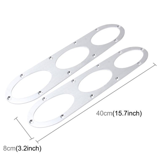 2 PCS Anti-collision Protection Decorative Bar Behind The Siege Car Decoration(Silver) by buy2fix