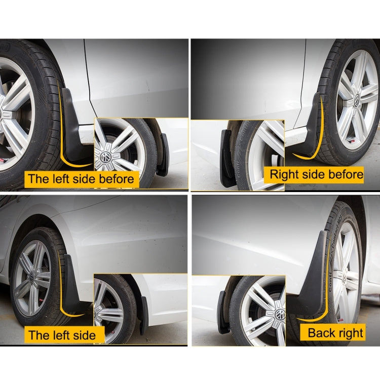 4 PCS Car Auto Semi-Rigid PVC Splash Flaps Mudguards Fender Guard for Honda City by buy2fix