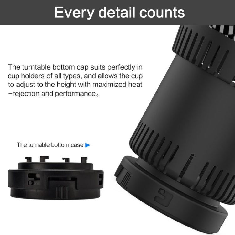 Portable 12V Car Smart Dual-purpose Heating Cooling Cup Holder (Black) - Heating Cups by buy2fix | Online Shopping UK | buy2fix
