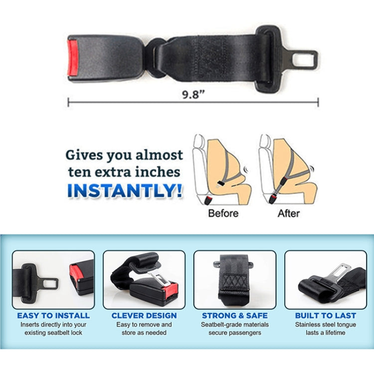 Car Seat Belt Extension Strap - Seat Belts & Padding by buy2fix | Online Shopping UK | buy2fix