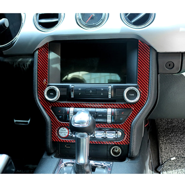 7 in 1 Car Carbon Fiber Central Control Panel Decorative Sticker for Ford Mustang 2015-2020 by buy2fix