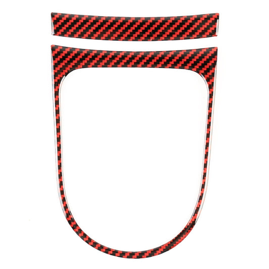 2 in 1 Car Carbon Fiber Gear Frame Decorative Sticker for Ford Mustang 2015-2020 by buy2fix