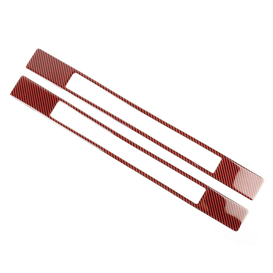 2 in 1 Car Carbon Fiber Welcome Pedal Outer Frame Decorative Sticker for Ford Mustang 2015-2020 by buy2fix