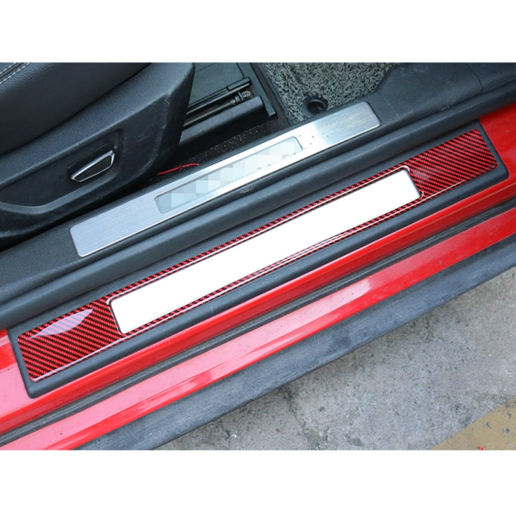 2 in 1 Car Carbon Fiber Welcome Pedal Outer Frame Decorative Sticker for Ford Mustang 2015-2020 by buy2fix