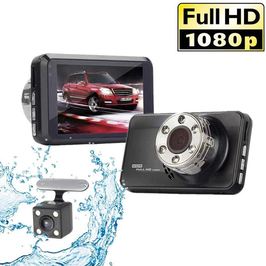 T638+ Car DVR USB Hidden Dual-lens Driving Recorder HD Reversing Video Monitor by buy2fix