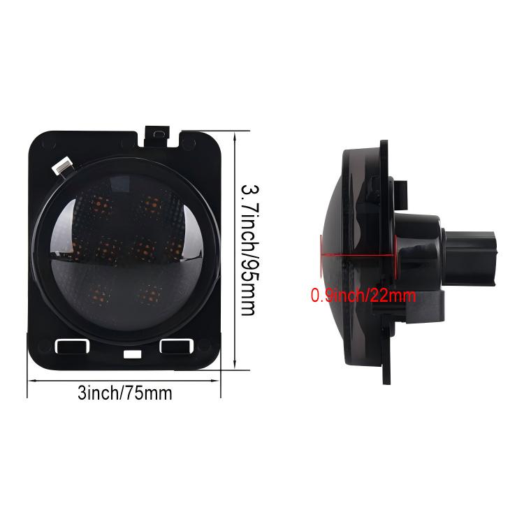 2 PCS 8W DC 12V Car SUV Refit LEDWheel Eyebrow Turn Signal for Jeep Wrangler JK 07-17, Specification: Butt Assembly Without Aperture - Arrow Turn Lights by buy2fix | Online Shopping UK | buy2fix