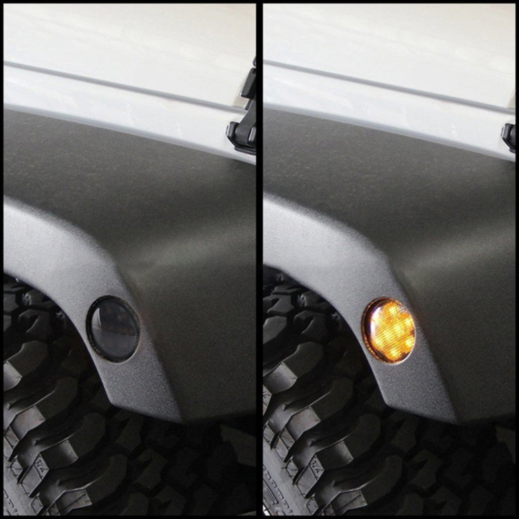 2 PCS 8W DC 12V Car SUV Refit LEDWheel Eyebrow Turn Signal for Jeep Wrangler JK 07-17, Specification: Butt Assembly Without Aperture - Arrow Turn Lights by buy2fix | Online Shopping UK | buy2fix