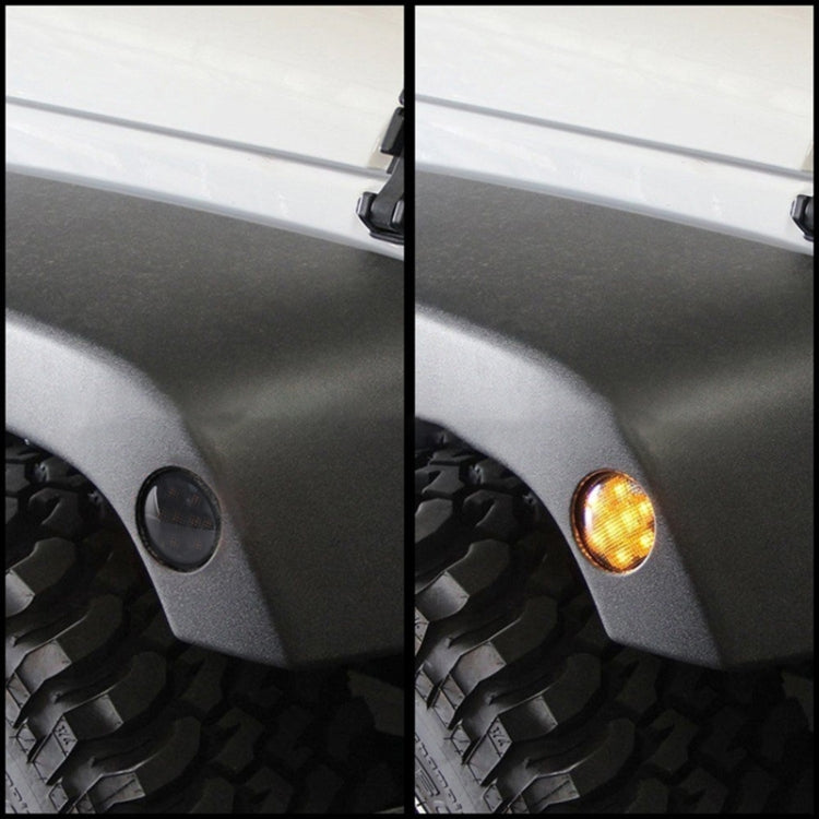 2 PCS 8W DC 12V Car SUV Refit LED Wheel Eyebrow Turn Signal for Jeep Wrangler JK 07-17, Specification: Butt Assembly with Aperture - Arrow Turn Lights by buy2fix | Online Shopping UK | buy2fix