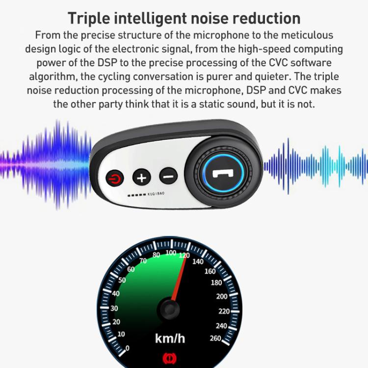 K10 Motorcycle Bluetooth Helmet Headset, White Hidden Microphone - Helmets by buy2fix | Online Shopping UK | buy2fix