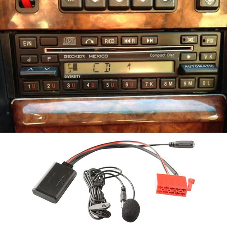 Car AUX Bluetooth Audio Cable Wiring Harness + MIC for Mercedes-Benz Special by abaecker BE2210/BE1650 - DIY Cables by buy2fix | Online Shopping UK | buy2fix