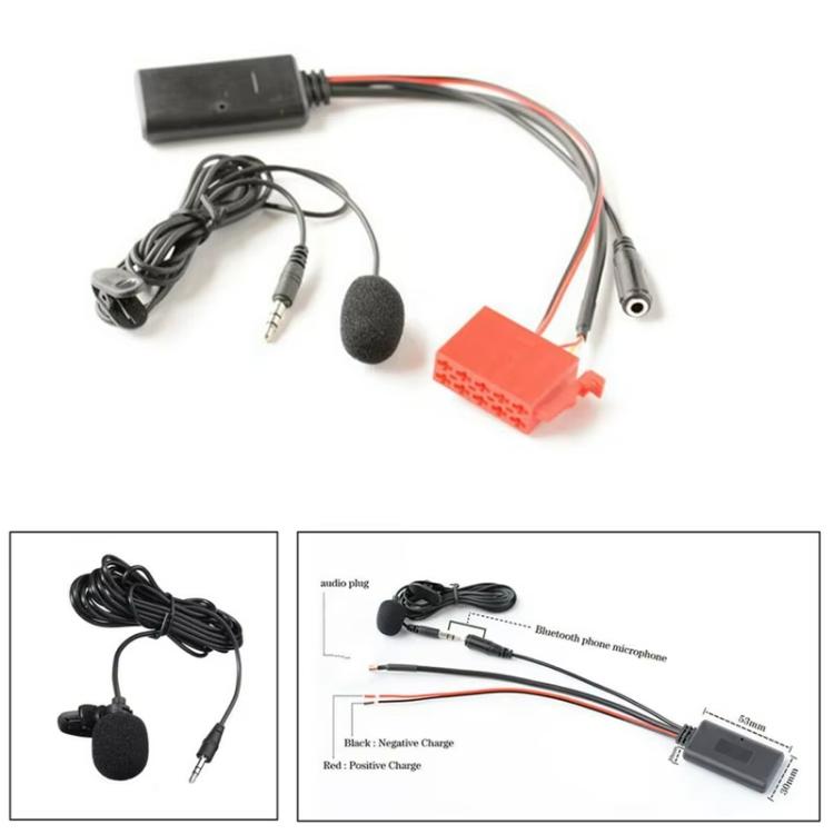 Car AUX Bluetooth Audio Cable Wiring Harness + MIC for Mercedes-Benz Special by abaecker BE2210/BE1650 - DIY Cables by buy2fix | Online Shopping UK | buy2fix