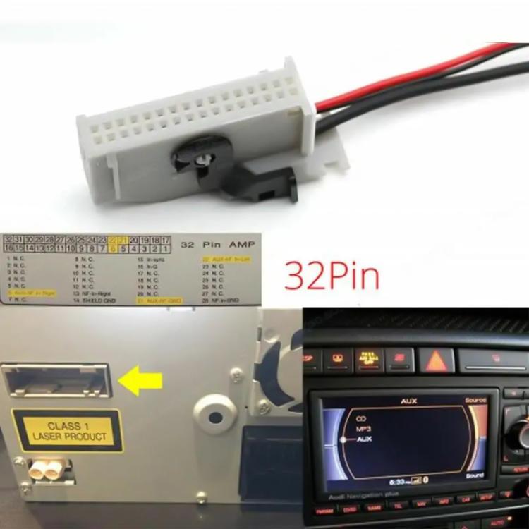 Car RNS-E 32PIN Bluetooth Music AUX Digital Audio Cable for Audi A3 A4 A6 A8 TT R8 - DIY Cables by buy2fix | Online Shopping UK | buy2fix