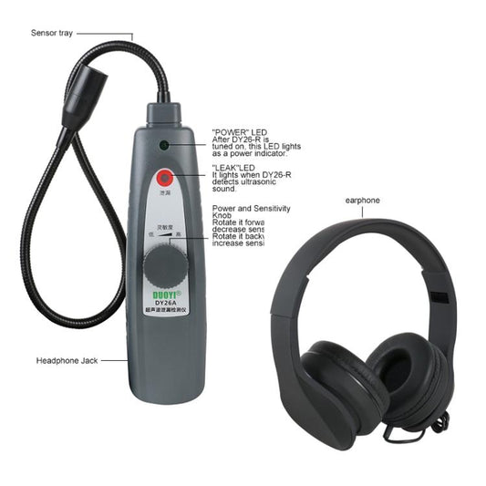 DUOYI DY26A Car Ultrasonic Leak Location Determine Meter - Electronic Test by DUOYI | Online Shopping UK | buy2fix