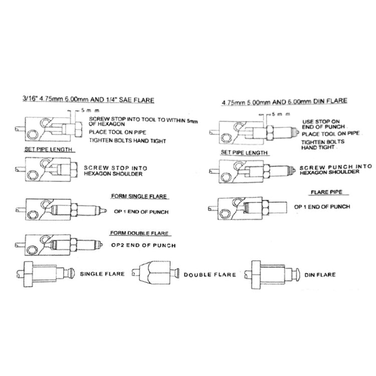 Car Modification 3/16 inch Brake Pipe Flaring Tool - Others by buy2fix | Online Shopping UK | buy2fix