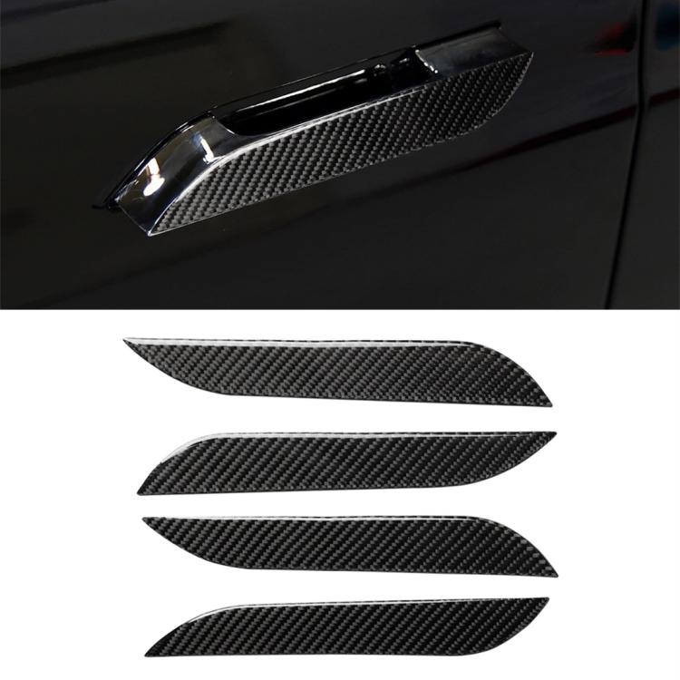 4 PCS Carbon Fiber Car Outside Handle Decorative Sticker for Tesla Model S - Decorative Sticker by buy2fix | Online Shopping UK | buy2fix