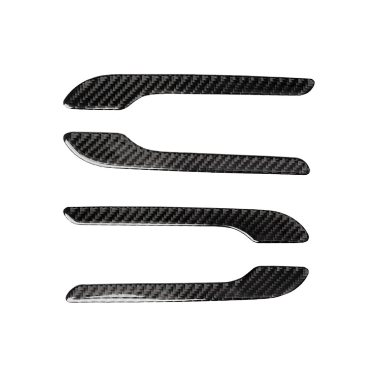 4 PCS Carbon Fiber Car Outside Handle Decorative Sticker for Tesla Model 3 - Decorative Sticker by buy2fix | Online Shopping UK | buy2fix