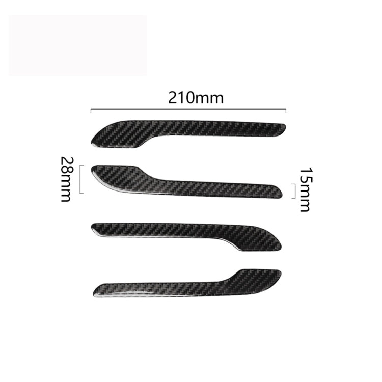 4 PCS Carbon Fiber Car Outside Handle Decorative Sticker for Tesla Model 3 - Decorative Sticker by buy2fix | Online Shopping UK | buy2fix