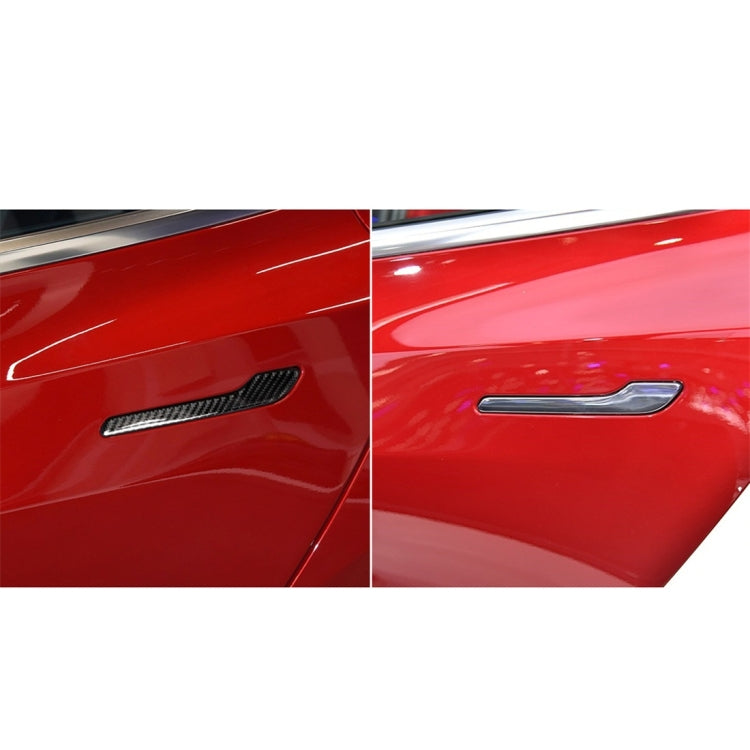 4 PCS Carbon Fiber Car Outside Handle Decorative Sticker for Tesla Model 3 - Decorative Sticker by buy2fix | Online Shopping UK | buy2fix