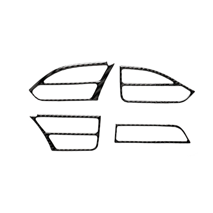 4 PCS Carbon Fiber Car Central Control Instrument Outlet Decorative Sticker for Tesla Model X, Suitable for Left Driving - Car Interior Mouldings by buy2fix | Online Shopping UK | buy2fix