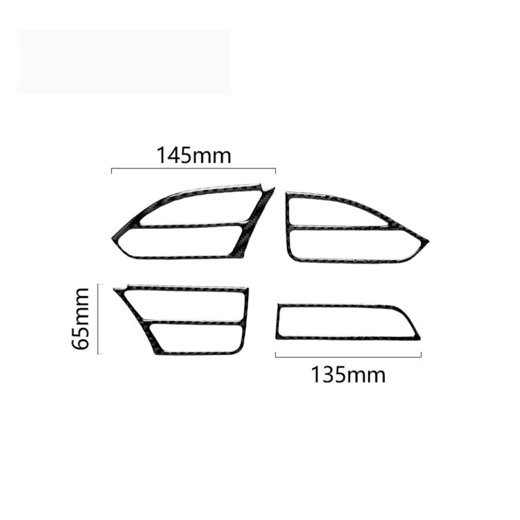 4 PCS Carbon Fiber Car Central Control Instrument Outlet Decorative Sticker for Tesla Model X, Suitable for Left Driving - Car Interior Mouldings by buy2fix | Online Shopping UK | buy2fix