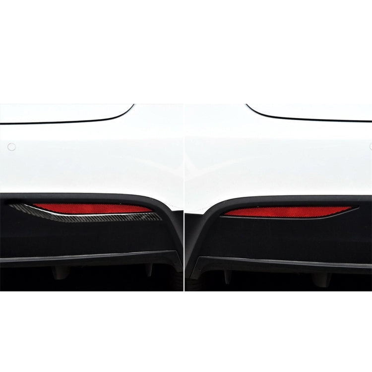 2 PCS Carbon Fiber Car Rear Fog Lamps Decorative Sticker for Tesla Model X by buy2fix
