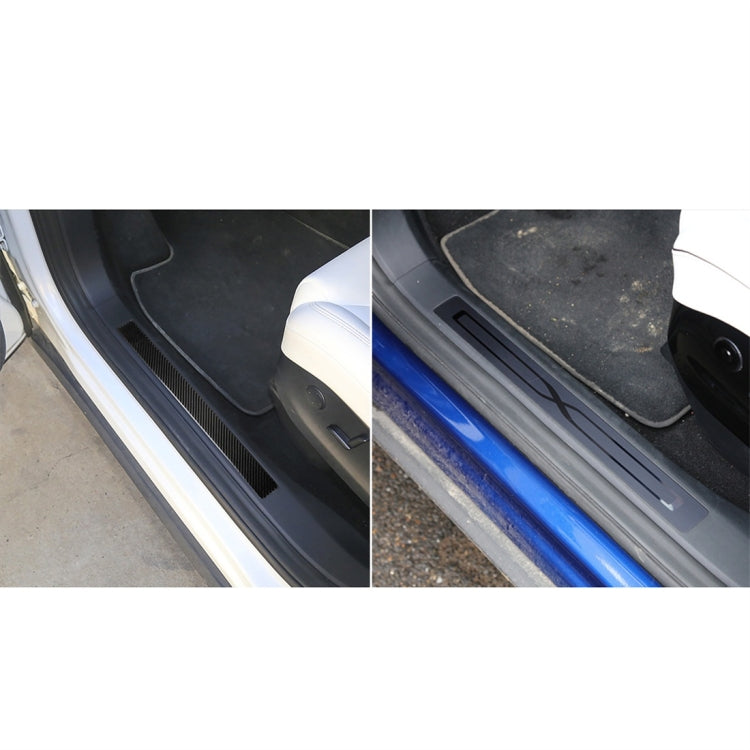 Carbon Fiber Car Door Threshold Decoration Strip Stickers for Tesla Model X by buy2fix