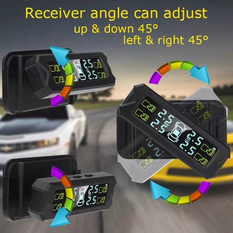 Car High Precision Solar Charging Tire Pressure Monitoring System TPMS, Built-in Beep Sensor - Tire Pressure Gauges by buy2fix | Online Shopping UK | buy2fix