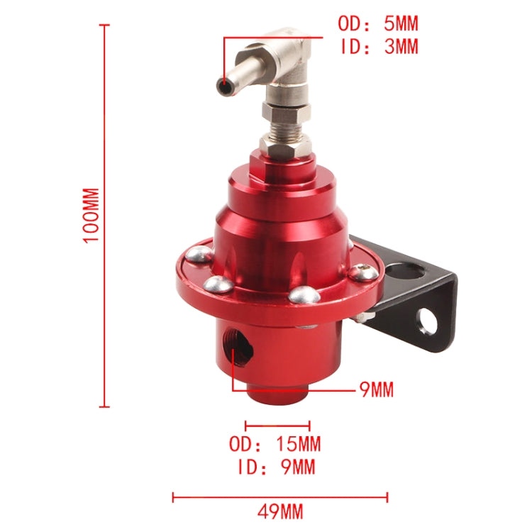 Car Modified Adjustable Fuel Pressure Regulator with Pressure Gauge - Engine Fittings by buy2fix | Online Shopping UK | buy2fix