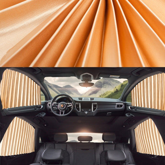 4 in 1 Car Auto Sunshade Curtains Windshield Cover Set (Gold) - Aluminum Film PEVA by buy2fix | Online Shopping UK | buy2fix