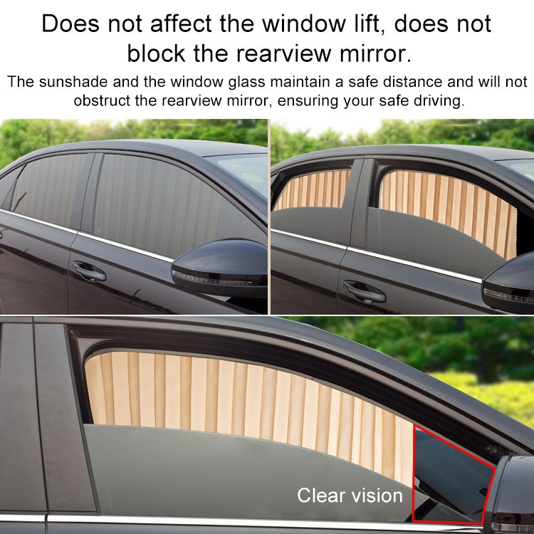 4 in 1 Car Auto Sunshade Curtains Windshield Cover Set (Gold) - Aluminum Film PEVA by buy2fix | Online Shopping UK | buy2fix