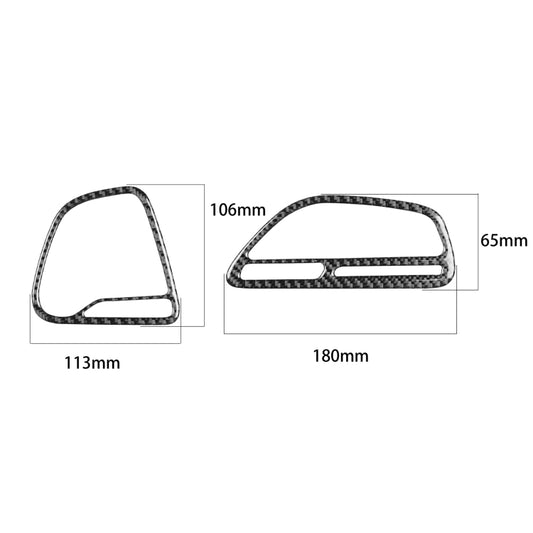 Carbon Fiber Car Instrument Left Right Air Outlet Decorative Sticker for Dodge Challenger 2015 to Now, Left Driving - Car Interior Mouldings by buy2fix | Online Shopping UK | buy2fix