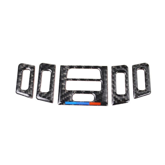 5 PCS High Matching Three Color Carbon Fiber Car Air Outlet Decorative Sticker for BMW E90 / E92 / E93 2005-2012 by buy2fix