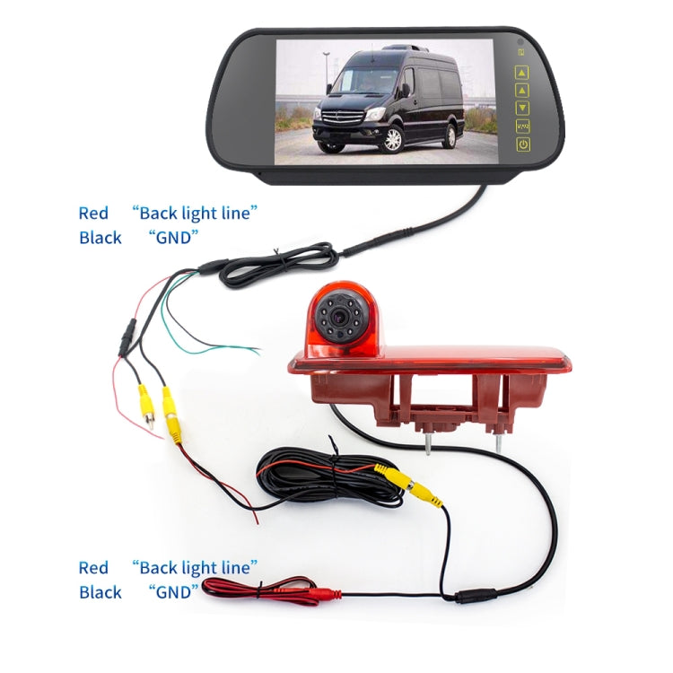 PZ463 Car Waterproof 170 Degree View Camera + 7 inch Rearview Monitor for Renault / Opel - Rear View Cameras by buy2fix | Online Shopping UK | buy2fix