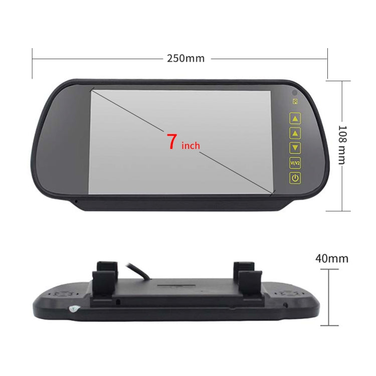 PZ463 Car Waterproof 170 Degree View Camera + 7 inch Rearview Monitor for Renault / Opel - Rear View Cameras by buy2fix | Online Shopping UK | buy2fix