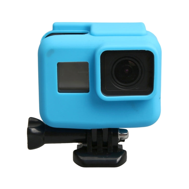 Original for GoPro HERO5 Silicone Border Frame Mount Housing Protective Case Cover Shell(Blue) - Silicone Cases by buy2fix | Online Shopping UK | buy2fix