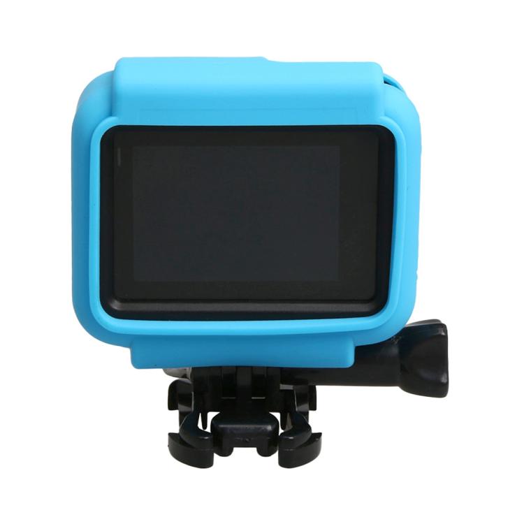 Original for GoPro HERO5 Silicone Border Frame Mount Housing Protective Case Cover Shell(Blue) - Silicone Cases by buy2fix | Online Shopping UK | buy2fix