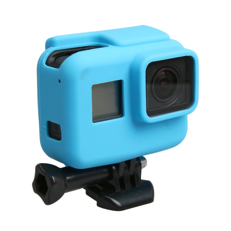 Original for GoPro HERO5 Silicone Border Frame Mount Housing Protective Case Cover Shell(Blue) - Silicone Cases by buy2fix | Online Shopping UK | buy2fix