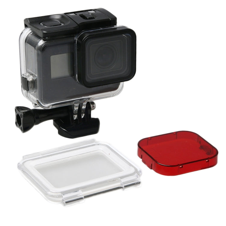 For GoPro HERO6 /5 Black 60m Underwater Waterproof Housing Diving Case with Touch Screen Back Door & Filter / Buckle Basic Mount & Screw, No Need to Disassemble Lens - Waterproof Cases by buy2fix | Online Shopping UK | buy2fix