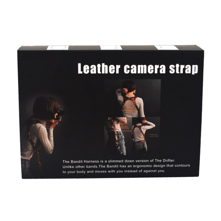 Quick Release Anti-Slip Dual Shoulder Leather Harness Camera Strap with Metal Hook for SLR / DSLR Cameras(Brown) - Camera Strap by buy2fix | Online Shopping UK | buy2fix