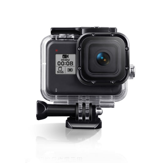 For GoPro HERO8 Black 45m Waterproof Housing Protective Case with Buckle Basic Mount & Screw & Floating Bobber Grip & Strap & Anti-Fog Inserts(Transparent) by buy2fix