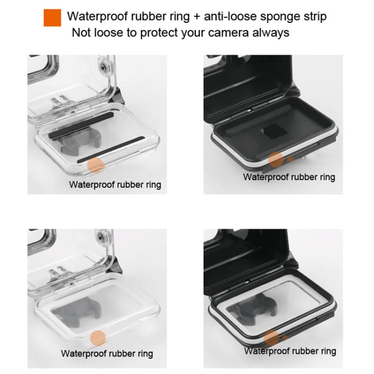 45m Waterproof Housing Protective Case + Touch Screen Back Cover for GoPro NEW HERO /HERO6 /5, with Buckle Basic Mount & Screw, No Need to Remove Lens (Transparent) by buy2fix