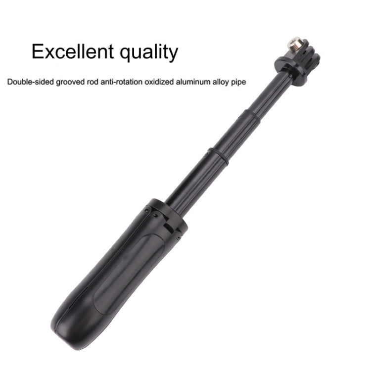 Multi-functional Foldable Tripod Holder Selfie Monopod Stick for GoPro, Insta360, DJI and Other Action Cameras, Length: 12-23cm(Blue) by buy2fix