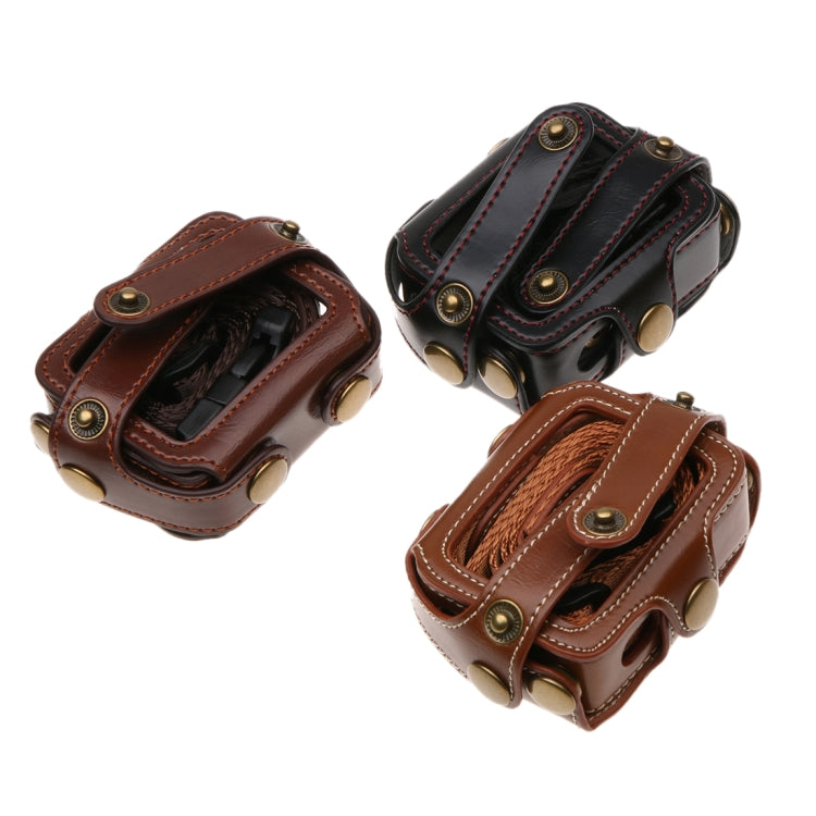 For GoPro HERO7 Black /6 /5 PU Leather Housing Case with Neck Strap & Buttons(Brown) by buy2fix